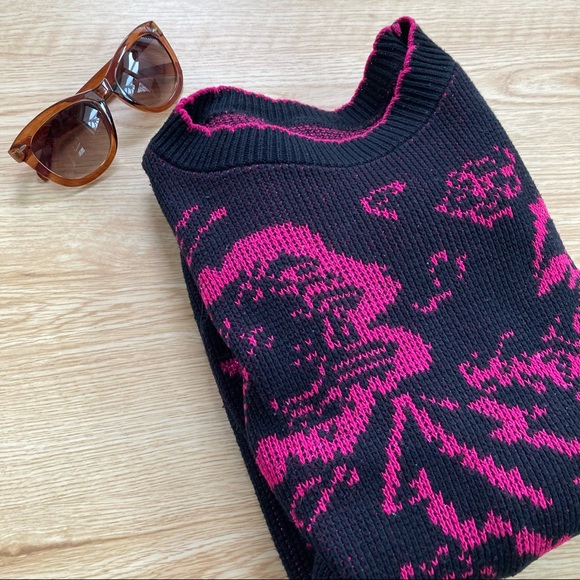 Vintage Sweaters - Funky Acrylic Sweater Large